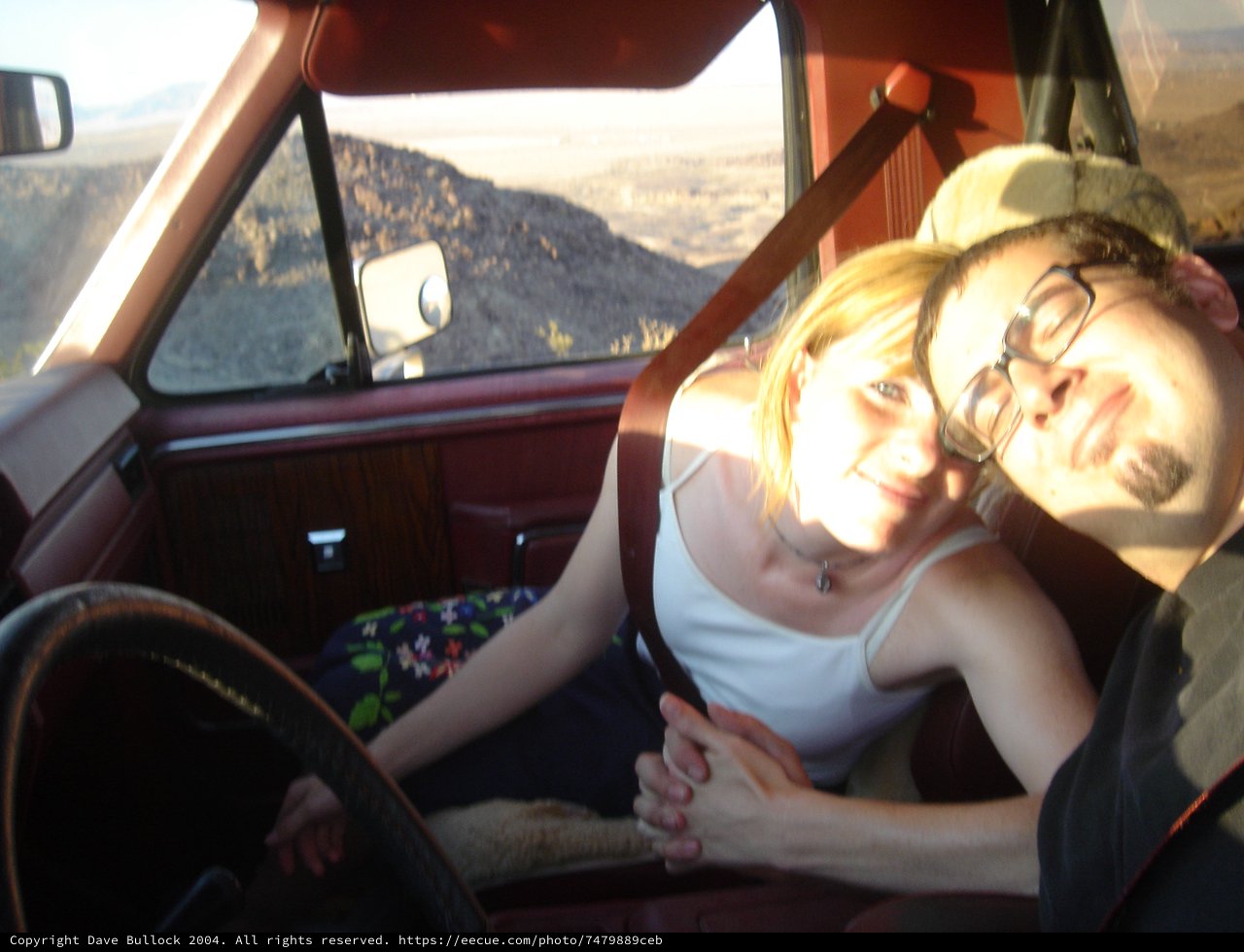 Couple Shares Tender Moment in Vintage Desert Truck