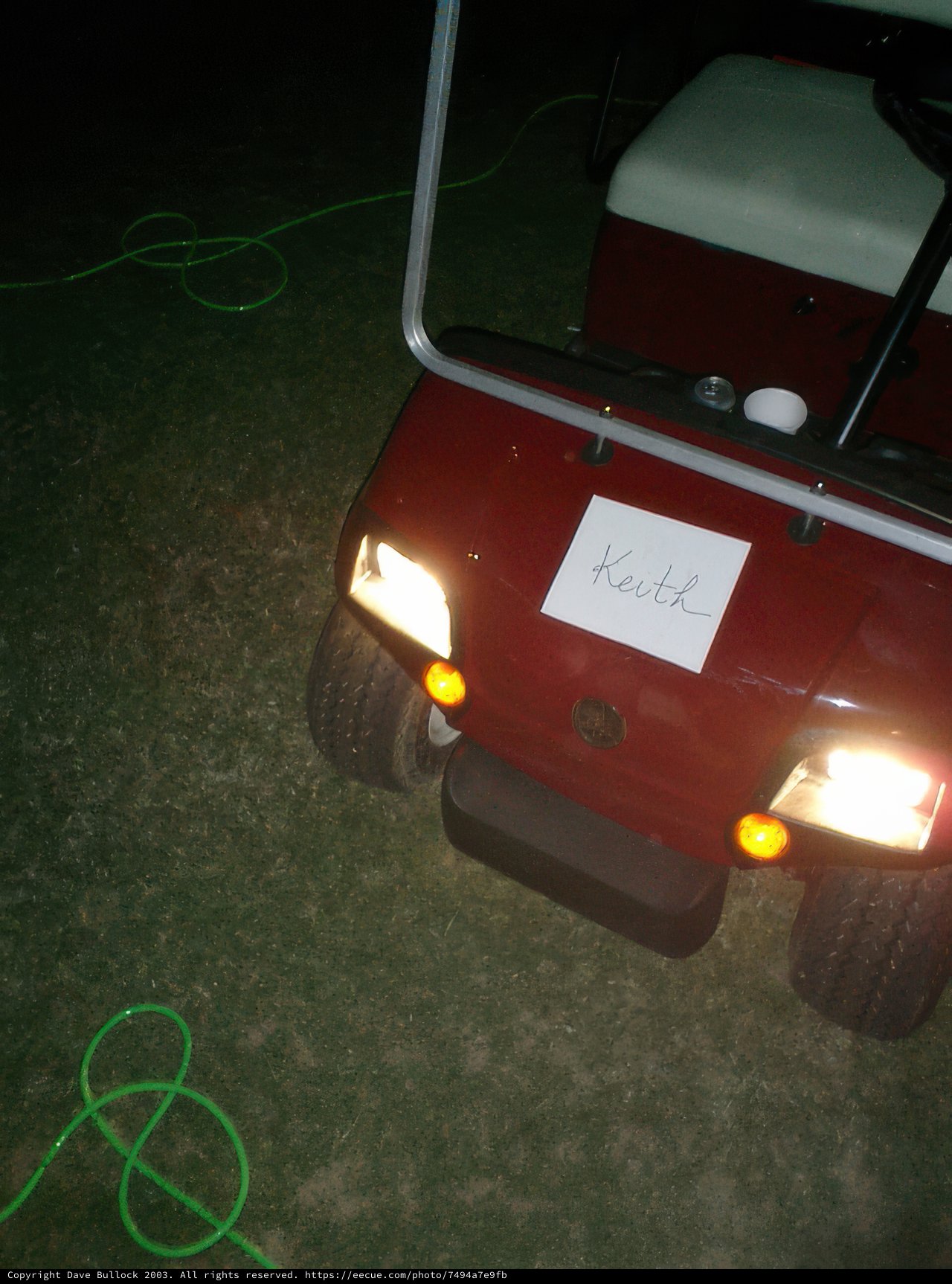 Golf Cart in Coachella Camping Area
