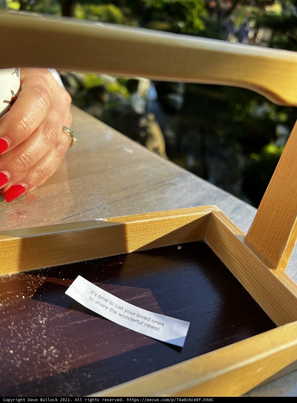Handwritten Letter on Wooden Tray