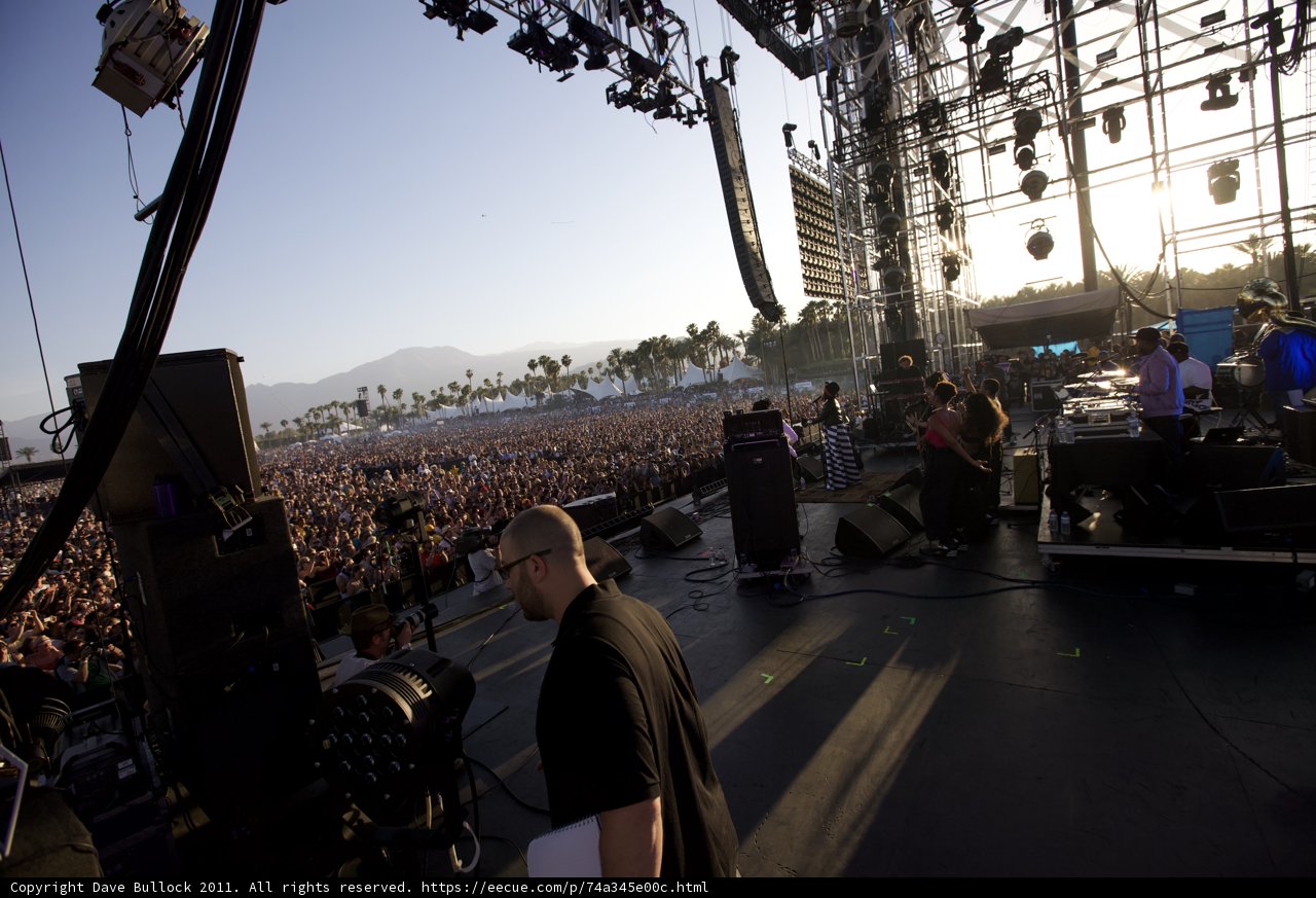 Coachella Concert with a Stunning Mountain View