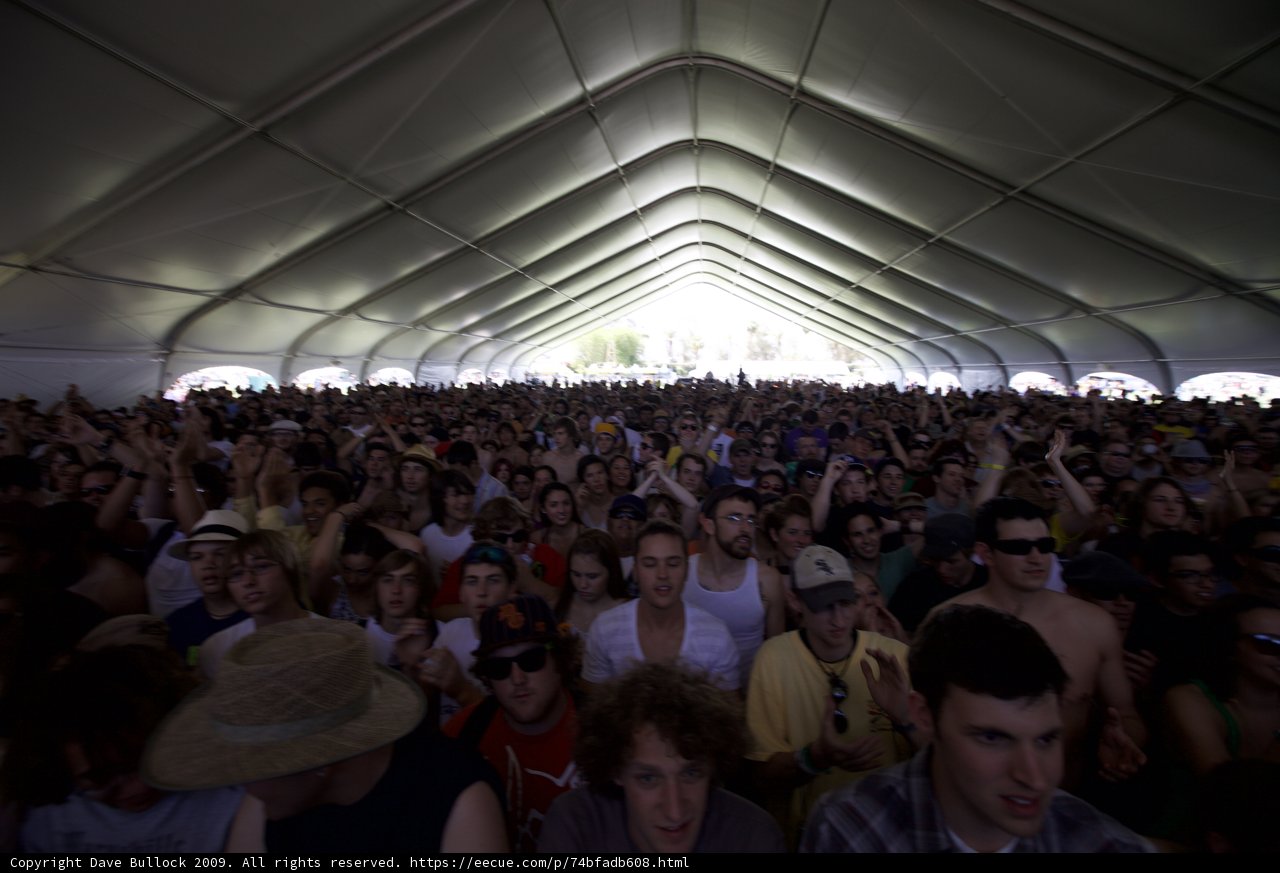 Jamming Out in the Tent at Coachella 2009