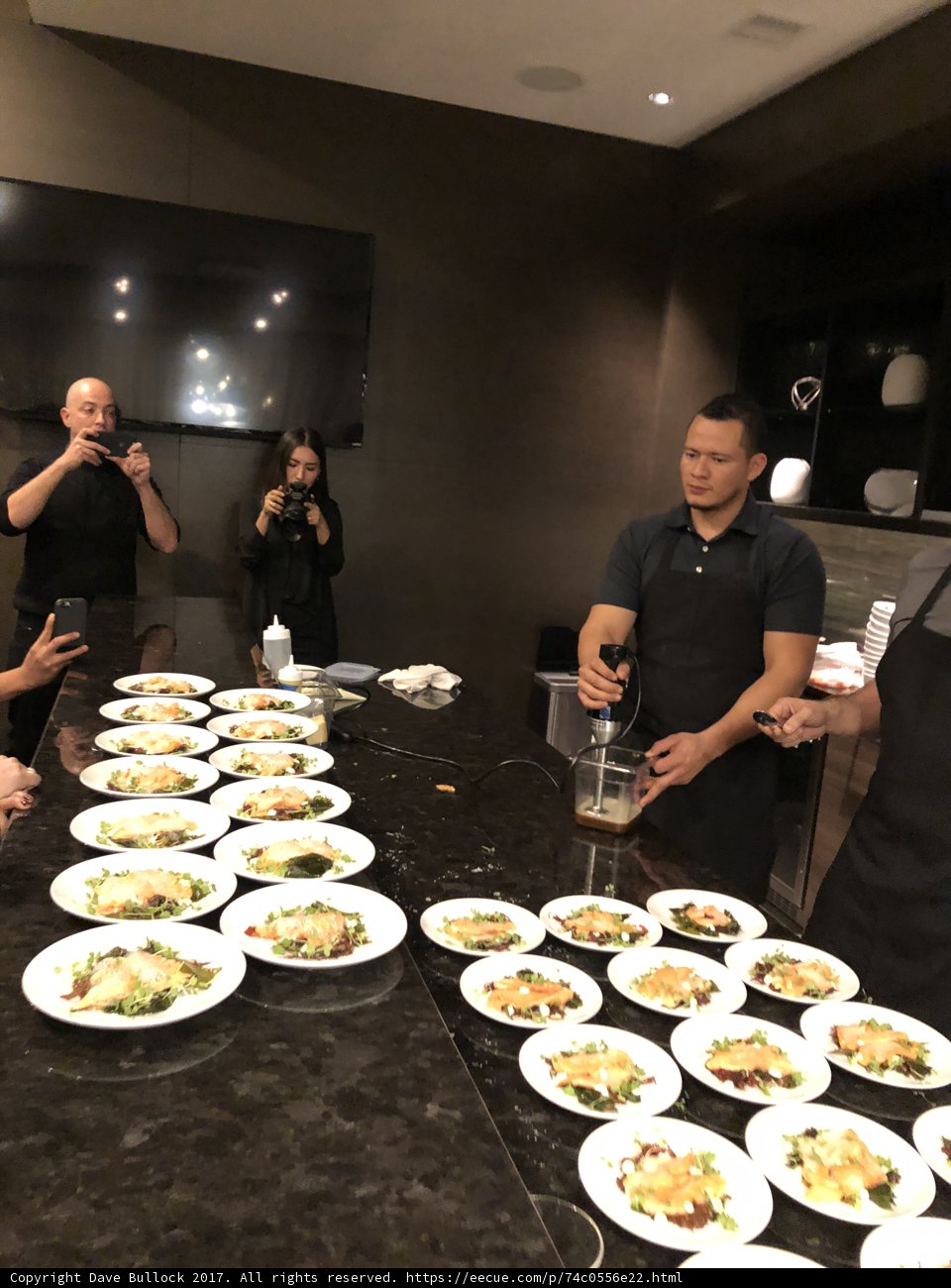 Group feast at indoor dining area