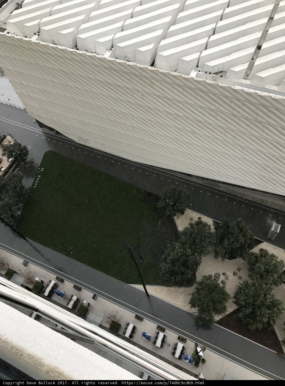 Aerial View of The Broad Building in Los Angeles
