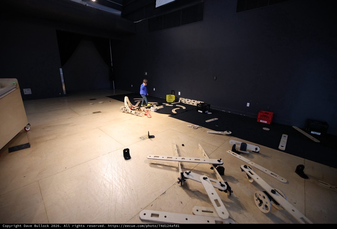 Assembly in Progress at Dark Exhibition Space