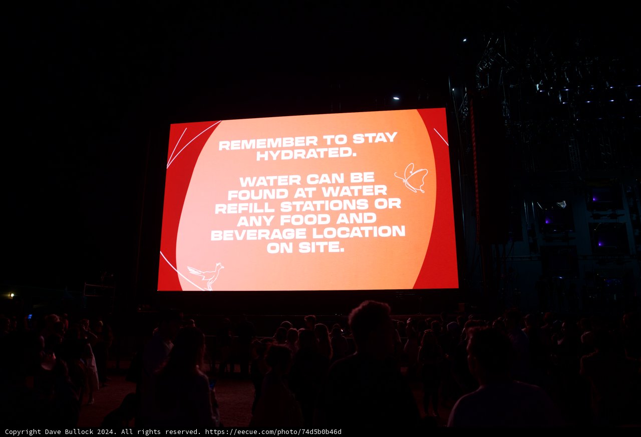 Hydration Reminder at Coachella 2024