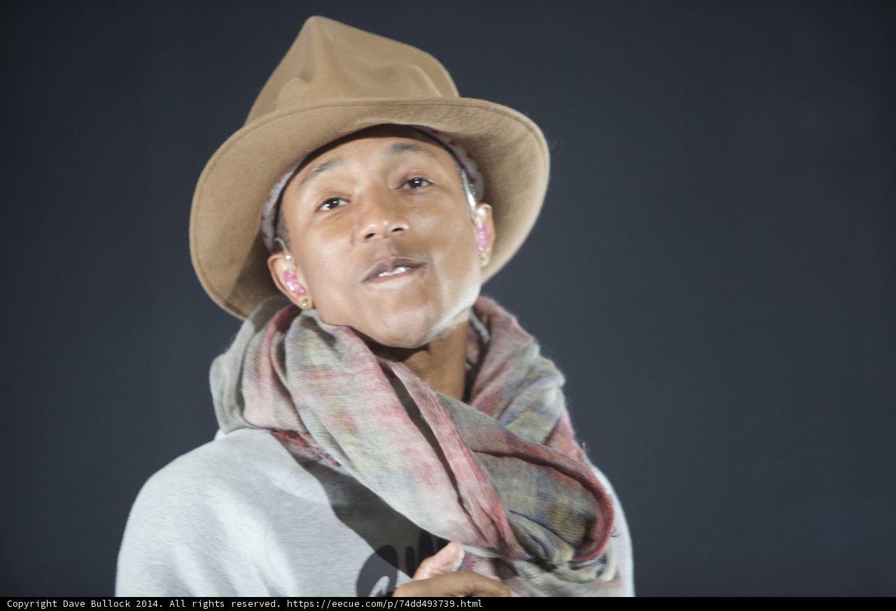 Pharrell Williams Shows Off His Signature Style at the BBC Music Awards