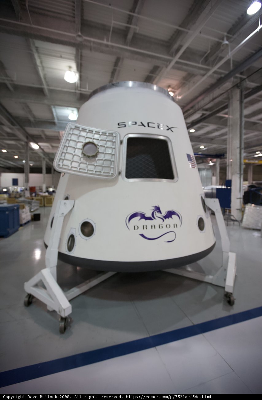 SpaceX Dragon Capsule in Warehouse