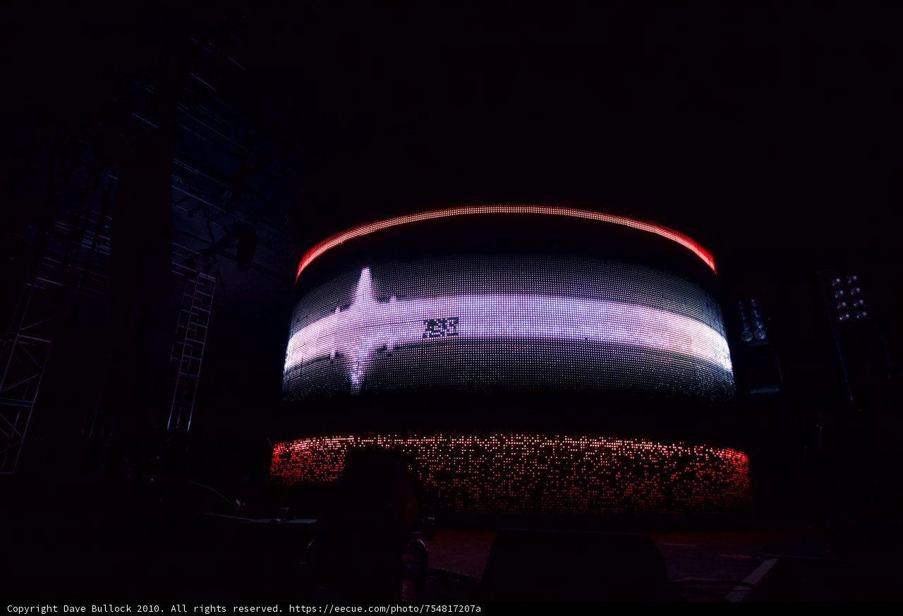 Red and White Cinema Screen at Coachella Sunday