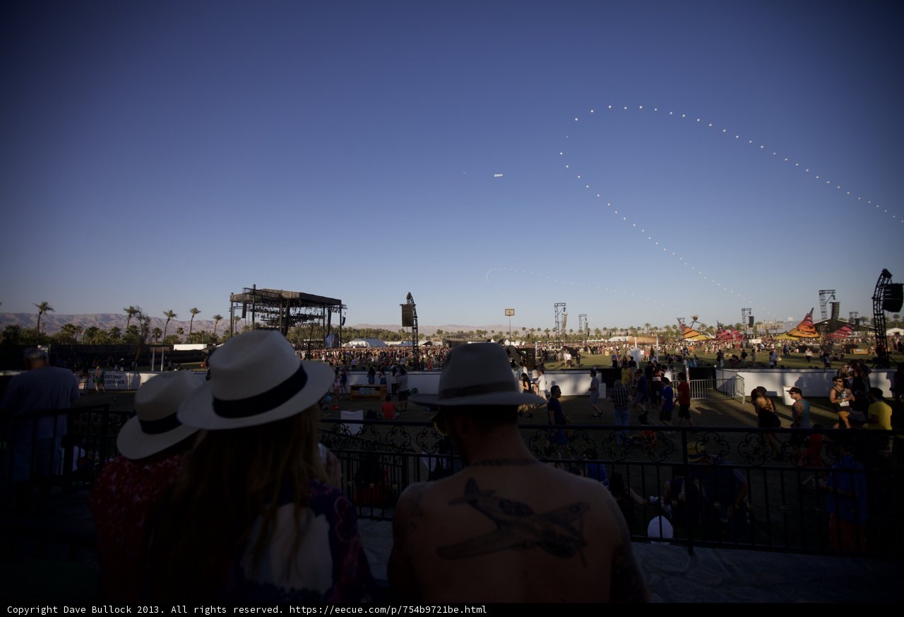 Plane watching at Coachella
