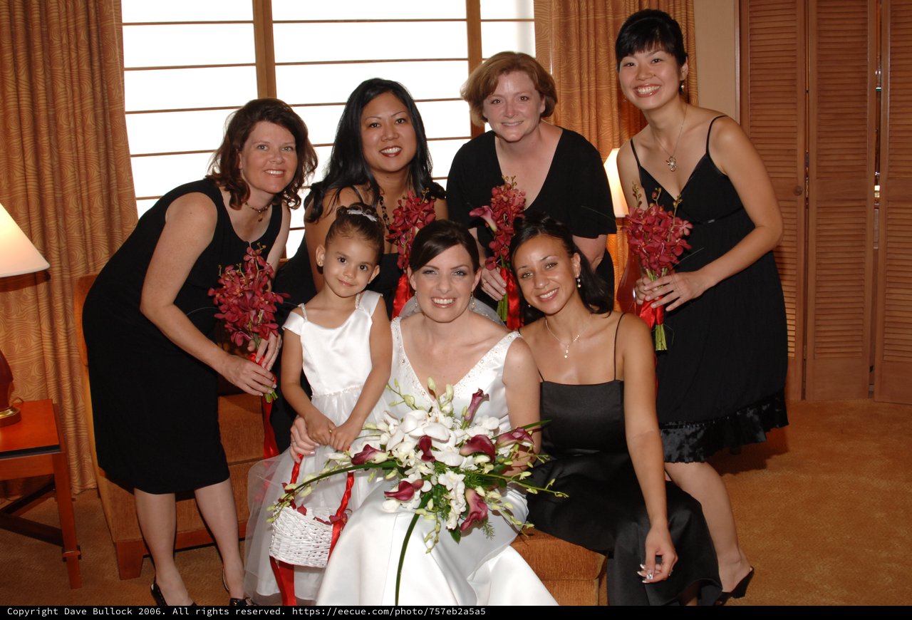 Bride and Bridesmaids Celebrate on Wedding Morning