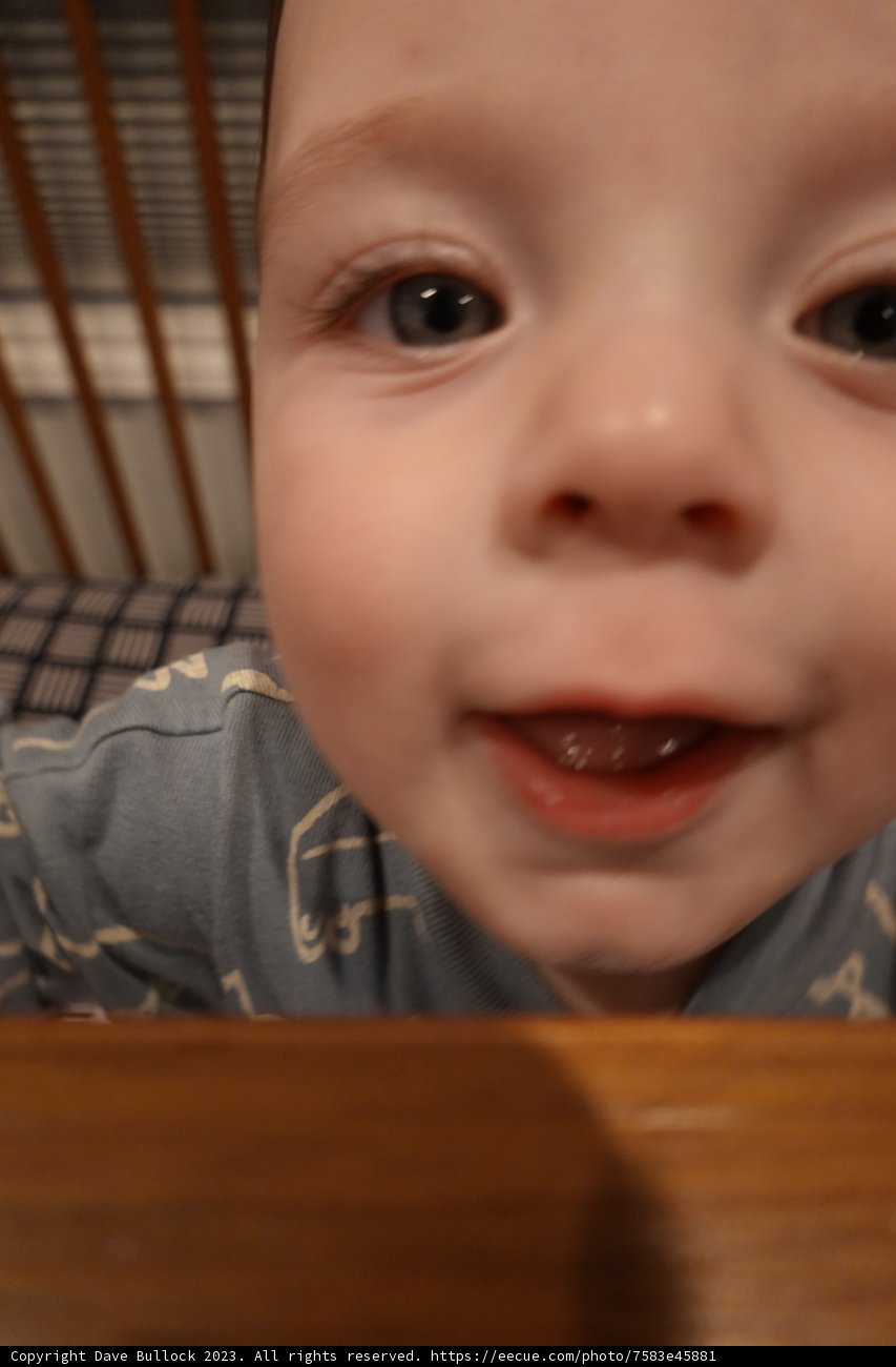 Sunshine Smile in the Crib
