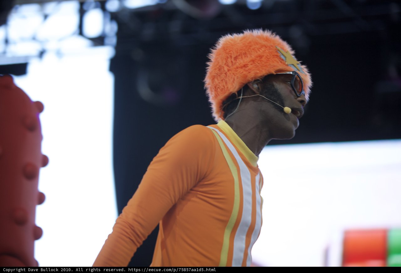 Orange Outfit Man at Coachella