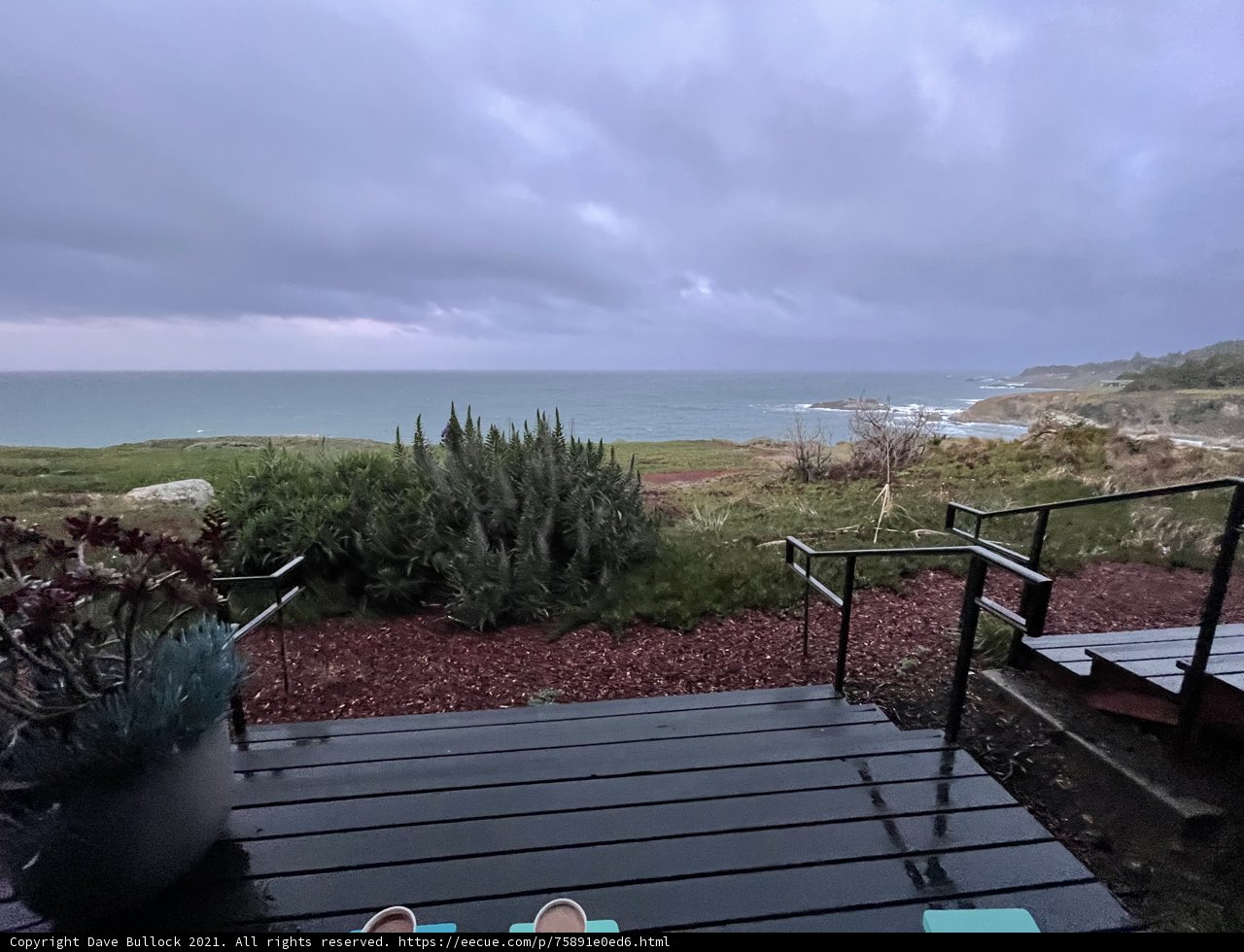 Serene View from the Oceanfront Deck