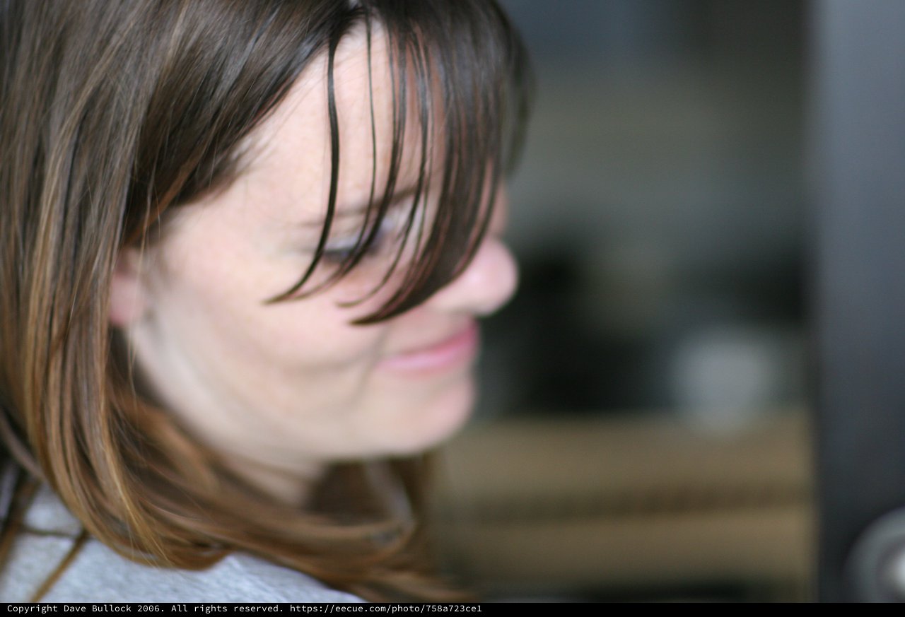 Candid Portrait of Penelope with Wind-Swept Hair