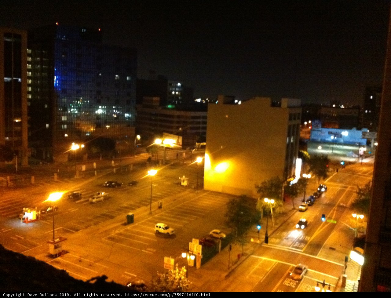 Nighttime Hustle and Bustle in Downtown LA