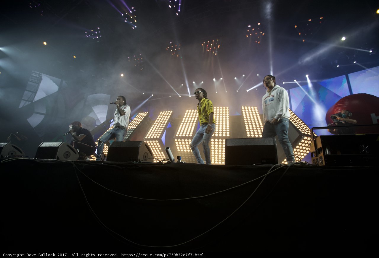 Offset and his Band Lighting Up Coachella Stage