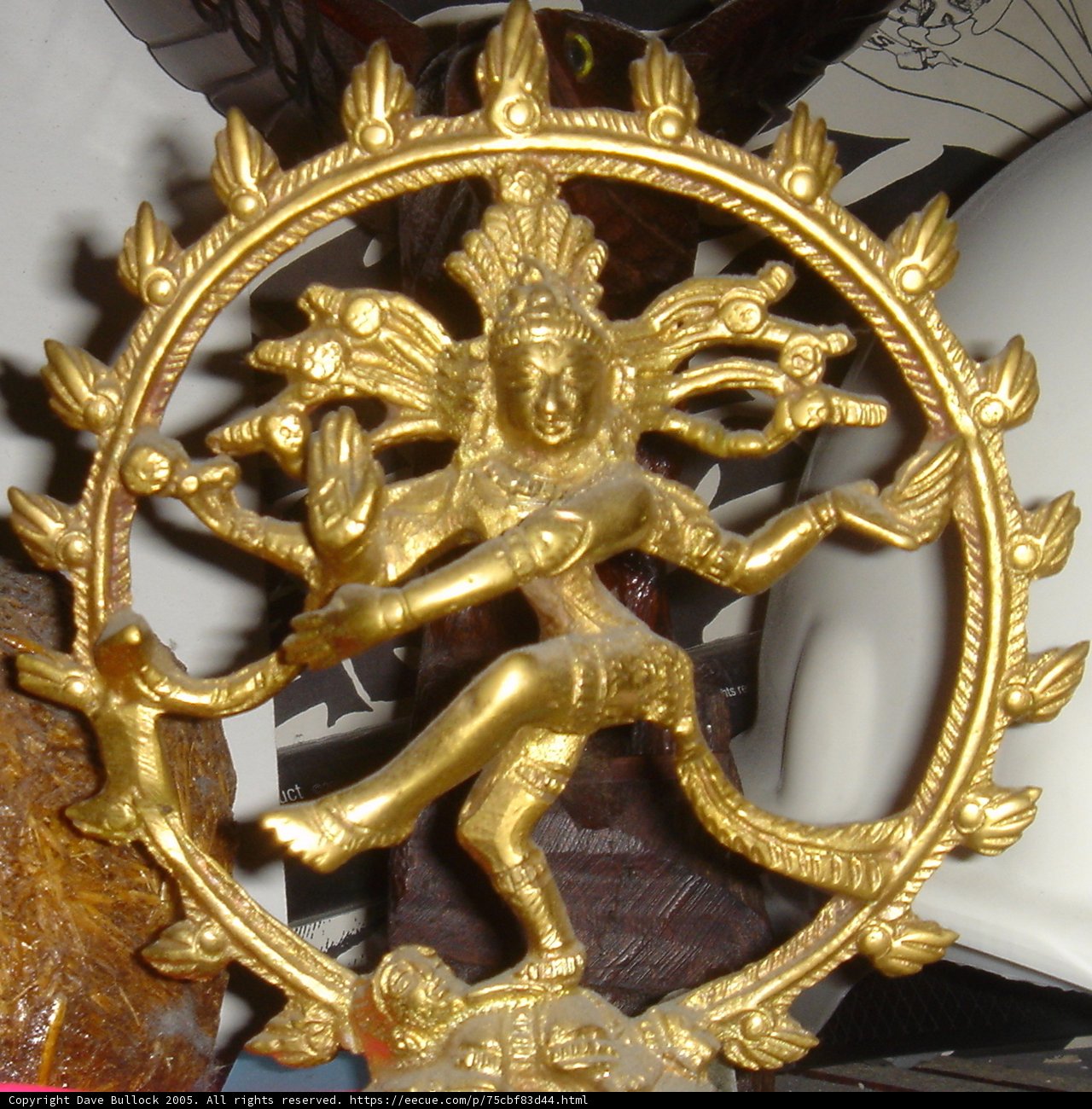 A Golden Statue of a Hindu God