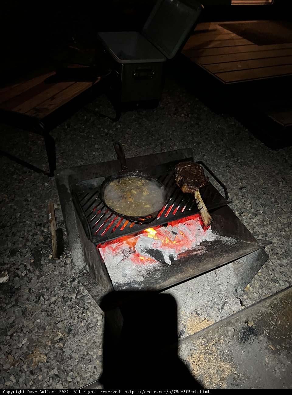 Grilling amidst the embers