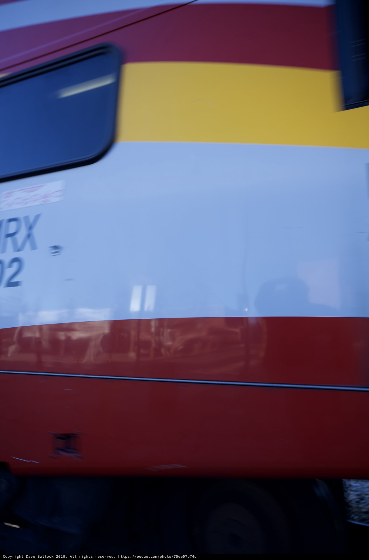 Vintage Railroad Car Detail at Sunset