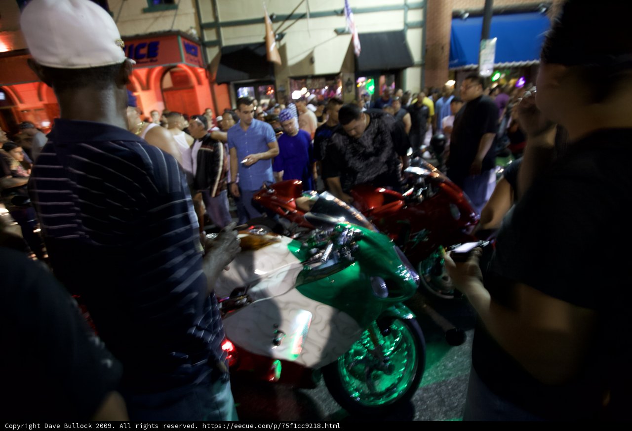biker gang gather at the Austin Car Show