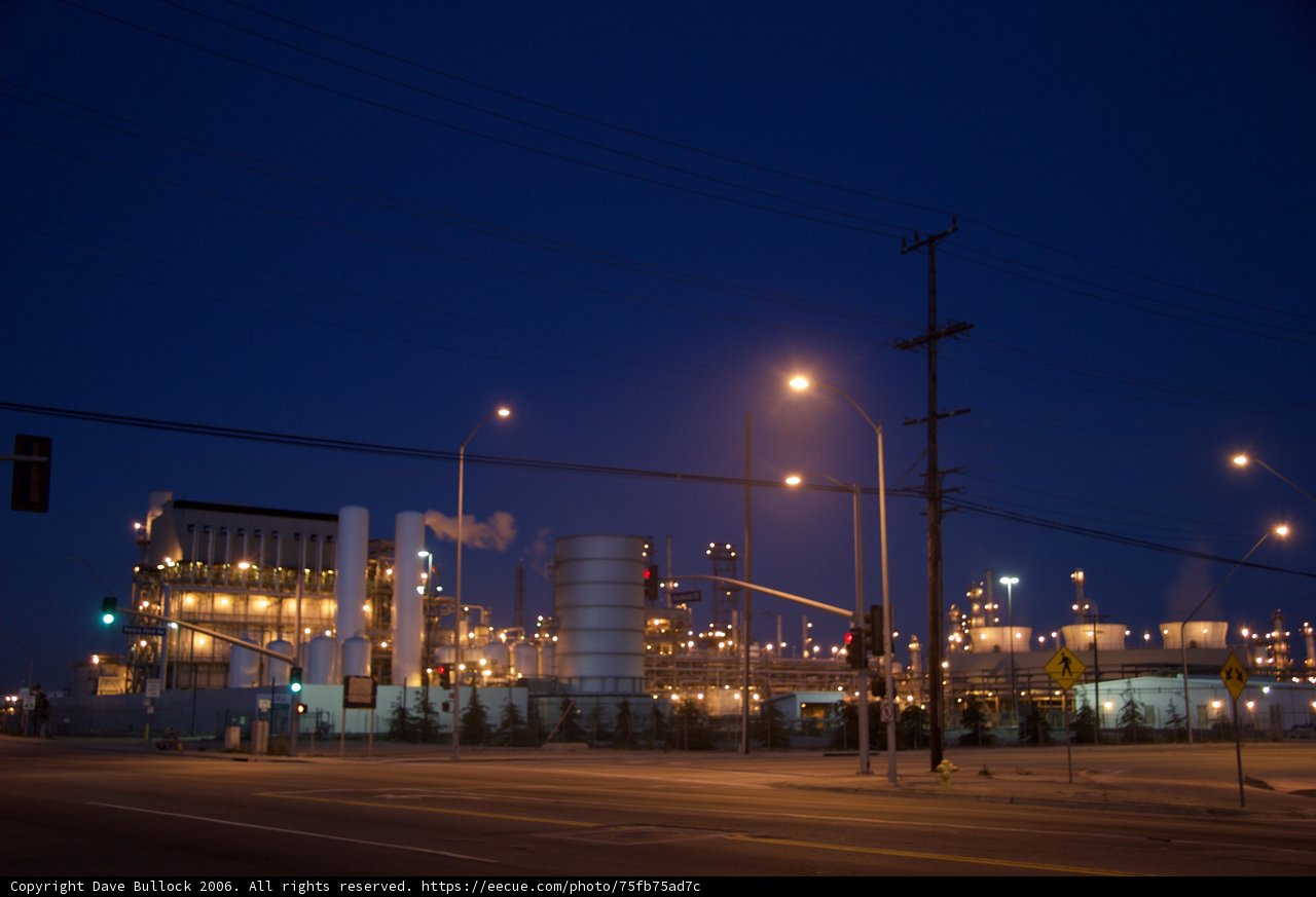 Illuminating the Night: A Glimpse into the Refinery