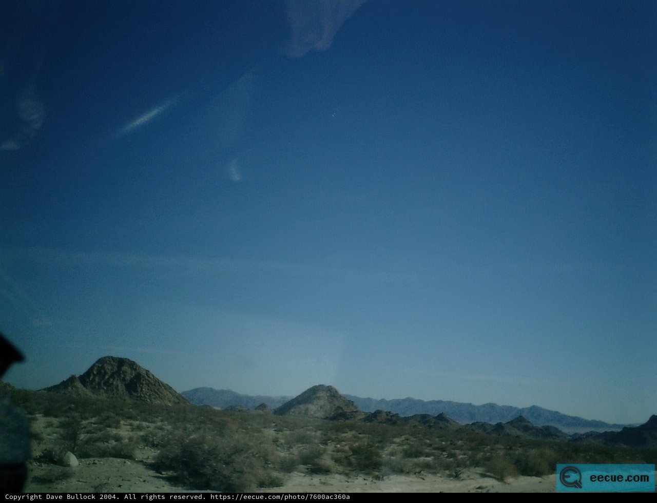 Desert Scenery from Inside a Car
