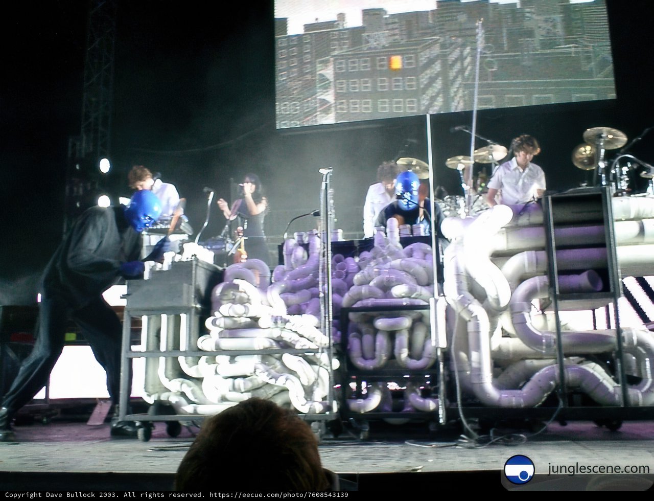 Band on Stage with Large Screen