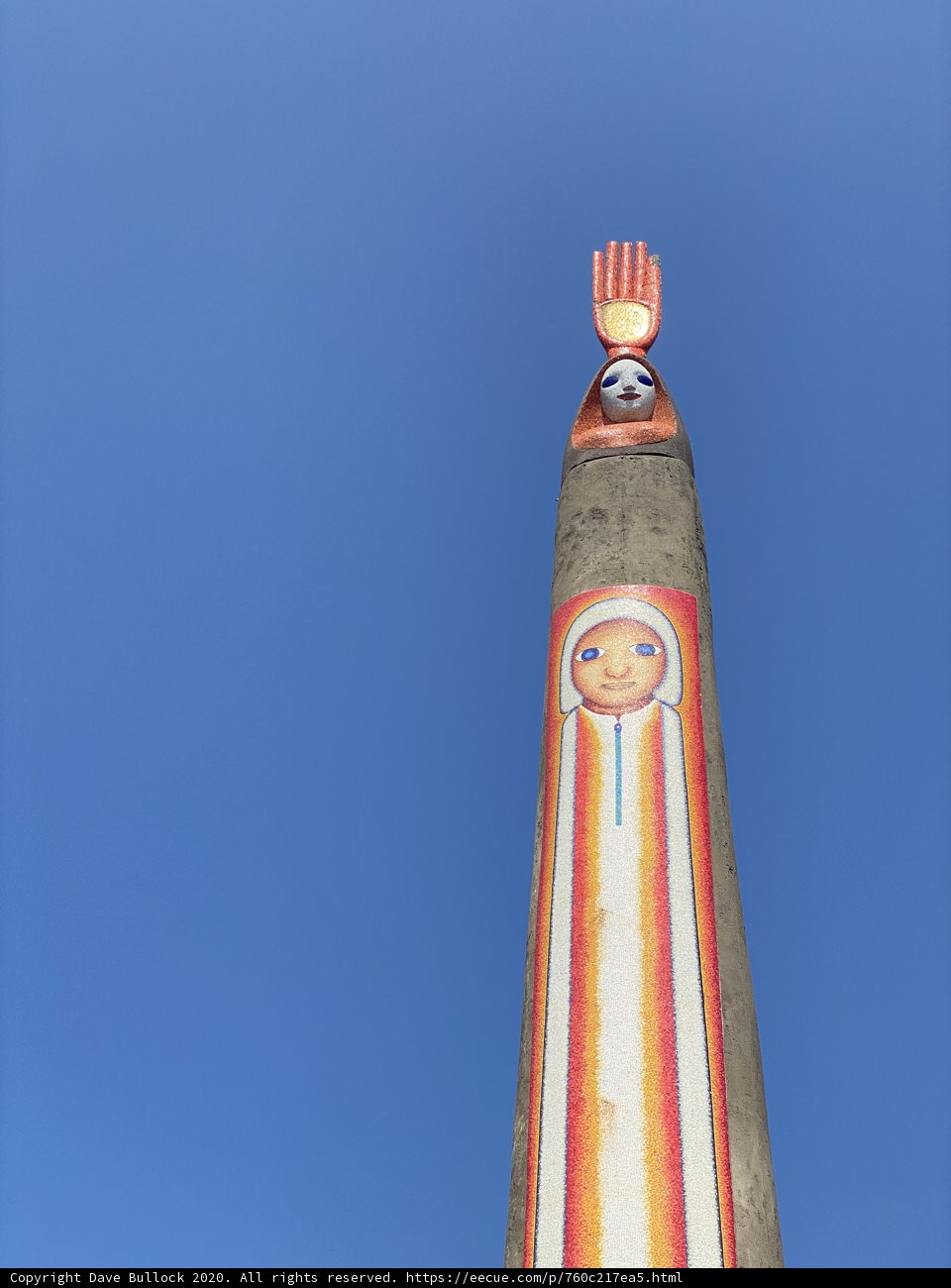 Ancient Totem Pole with a Mysterious Face
