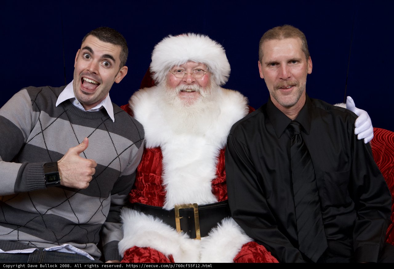 Three Men and Santa Claus