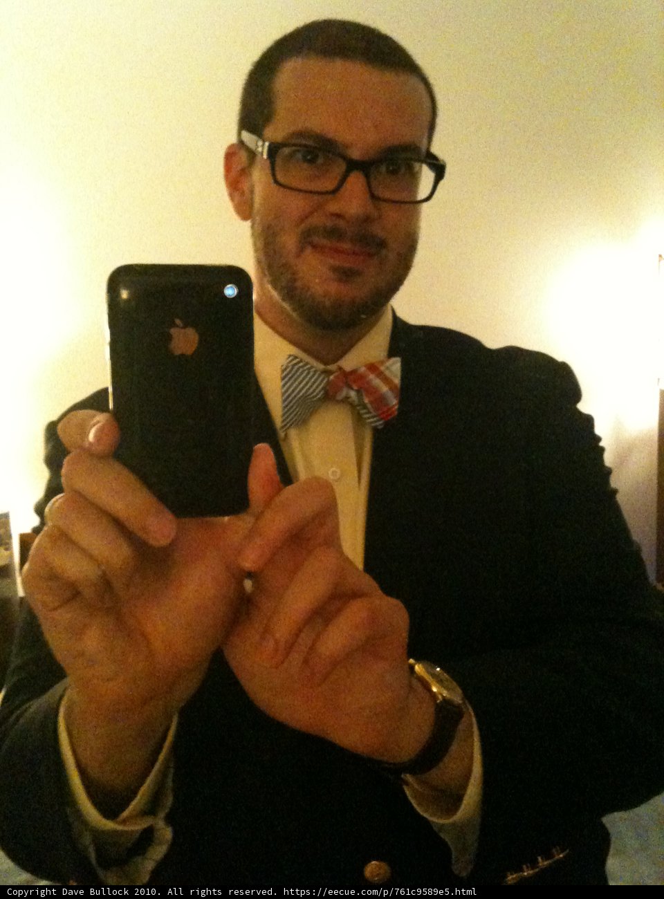 Selfie in Bow Tie and Glasses