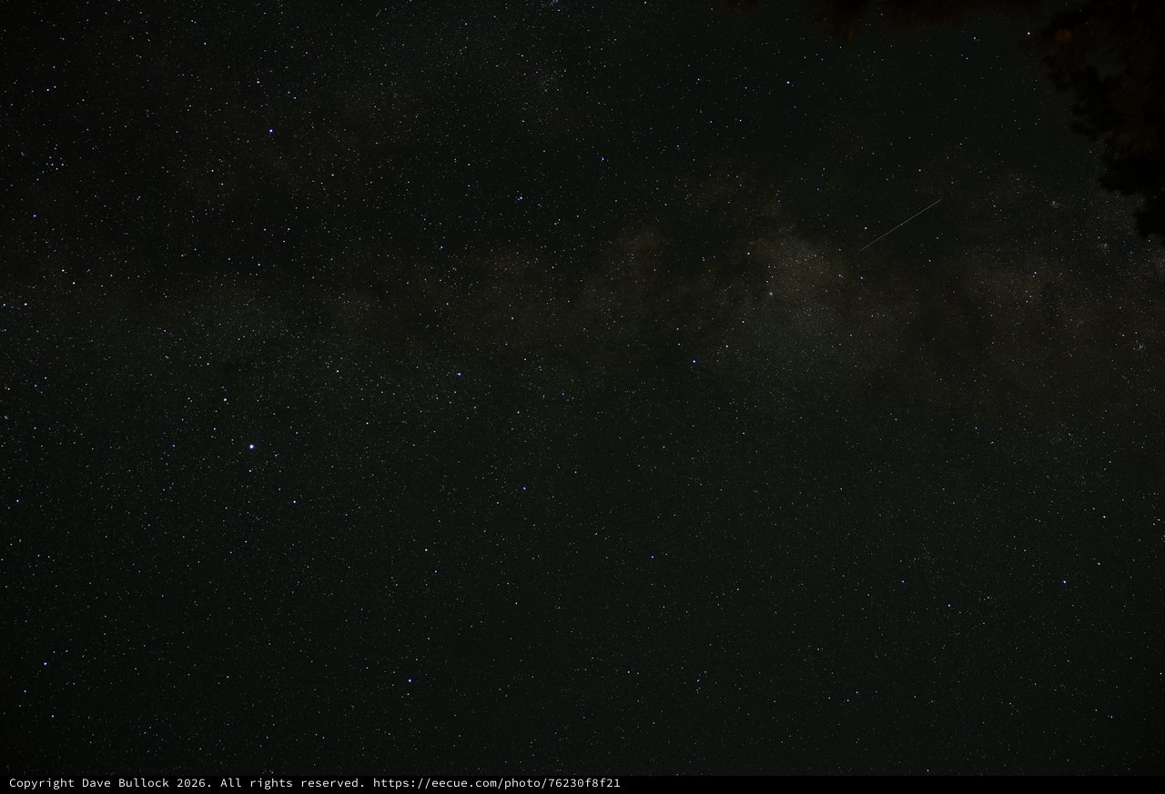 Milky Way Rises Over Lassen Volcanic Night Sky