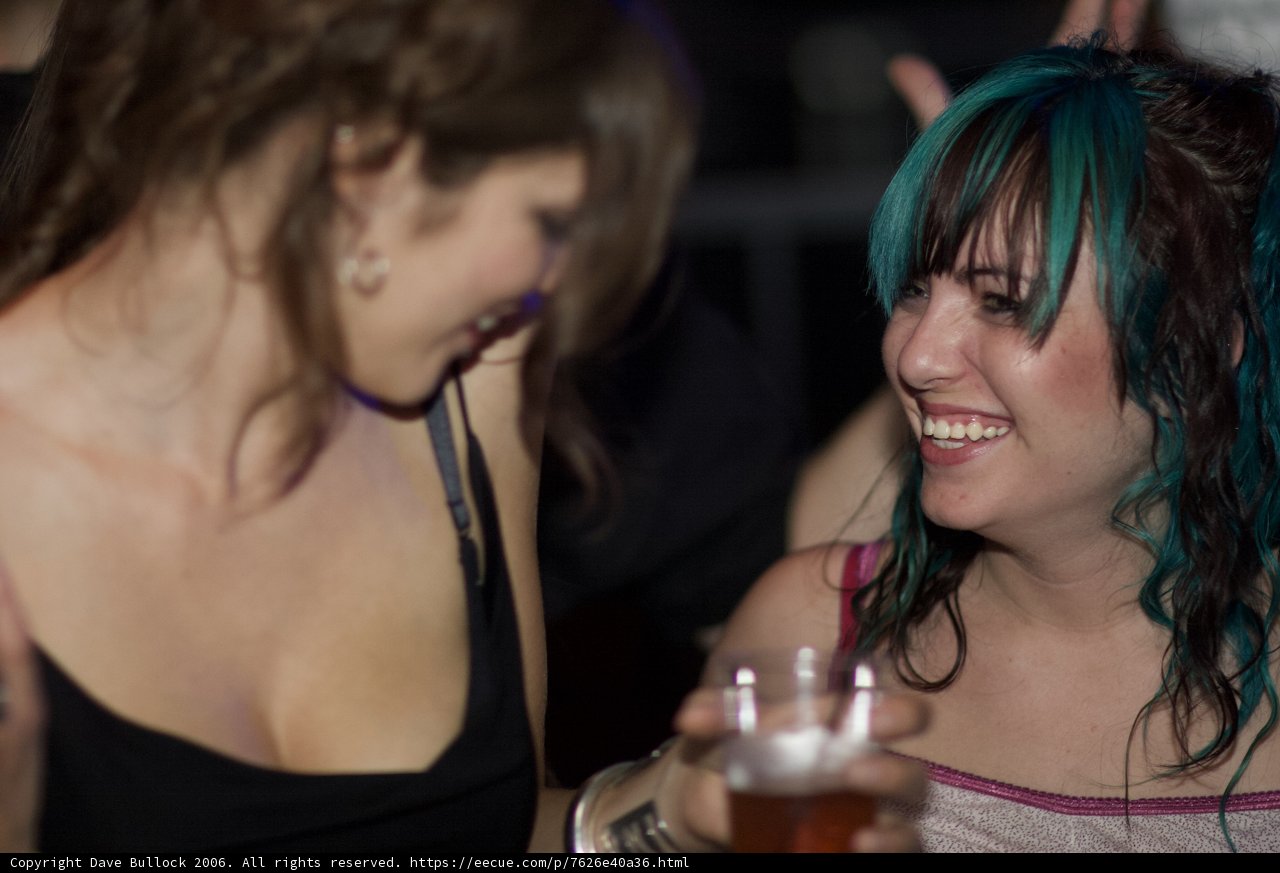 Blue Haired Ladies Enjoying a Night Out