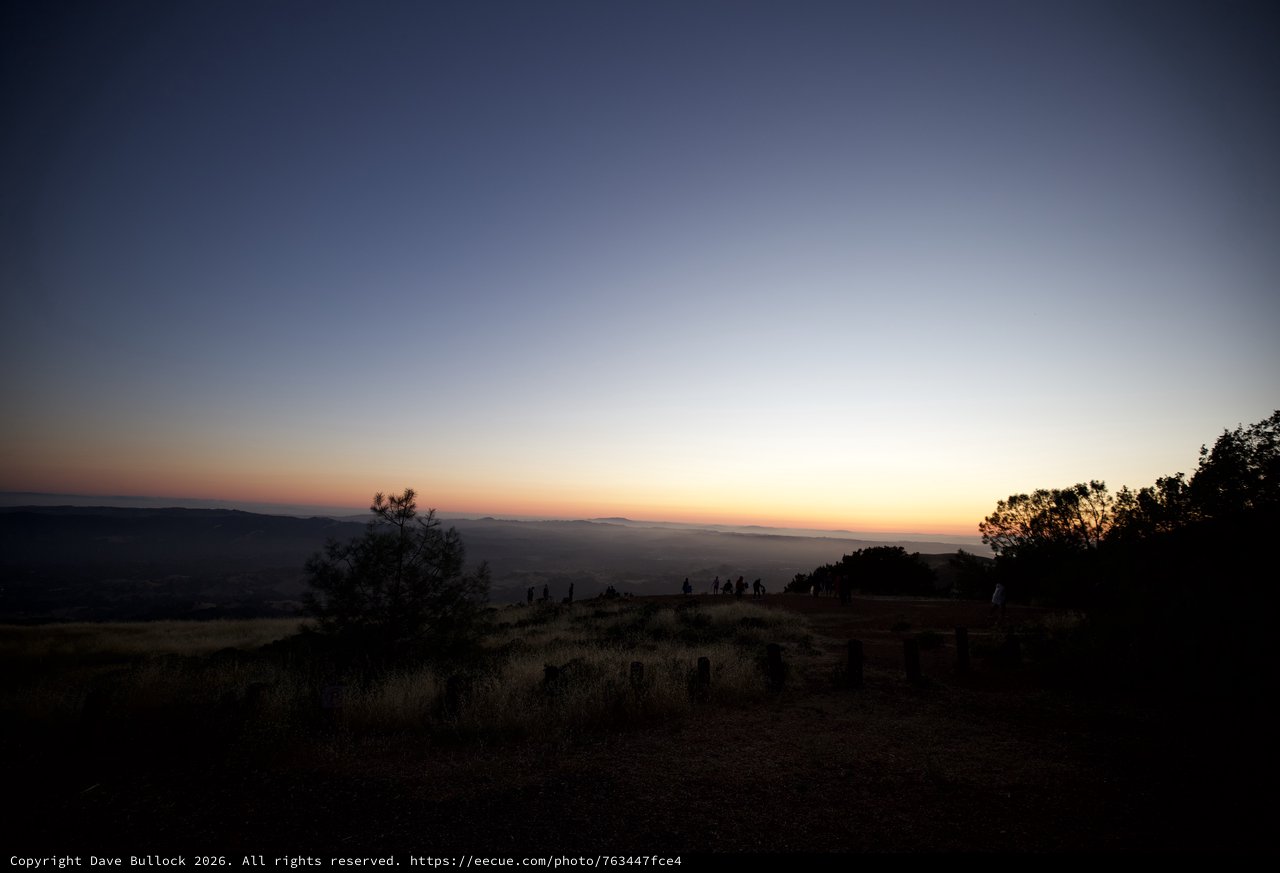 Golden Hour Fades Over Mount Diablo's Vast Valley