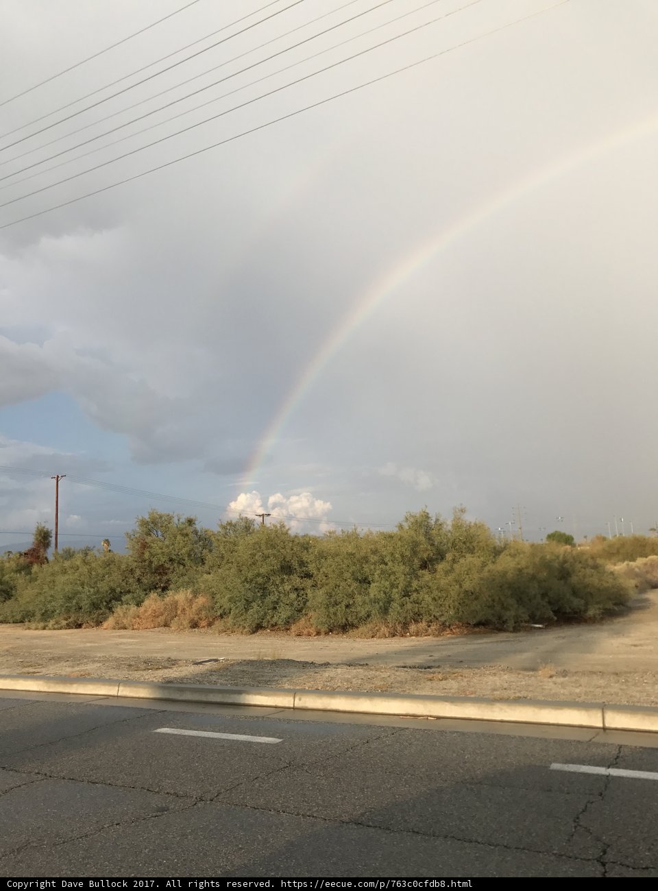 A Double Rainbow Over the Desert