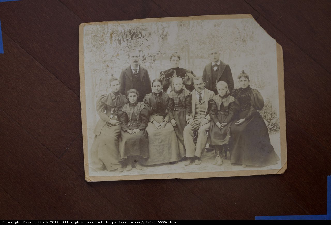 Family Portrait on Wooden Floor