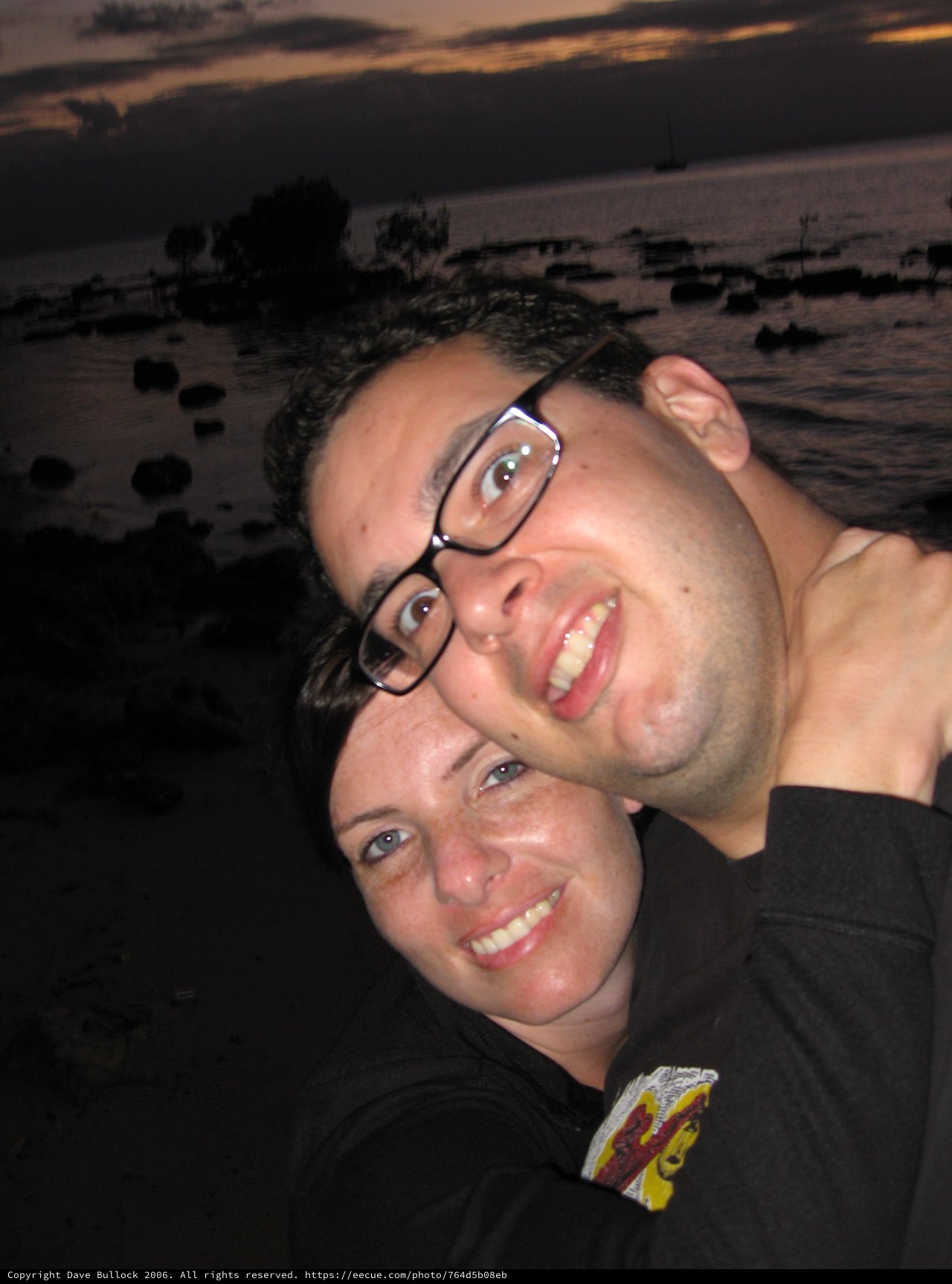 Couple's Sunset Selfie at Fiji Waterfront