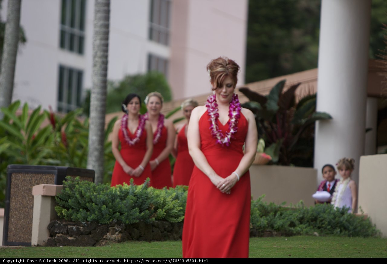 A Woman in Red: Standing Out in Hawaii