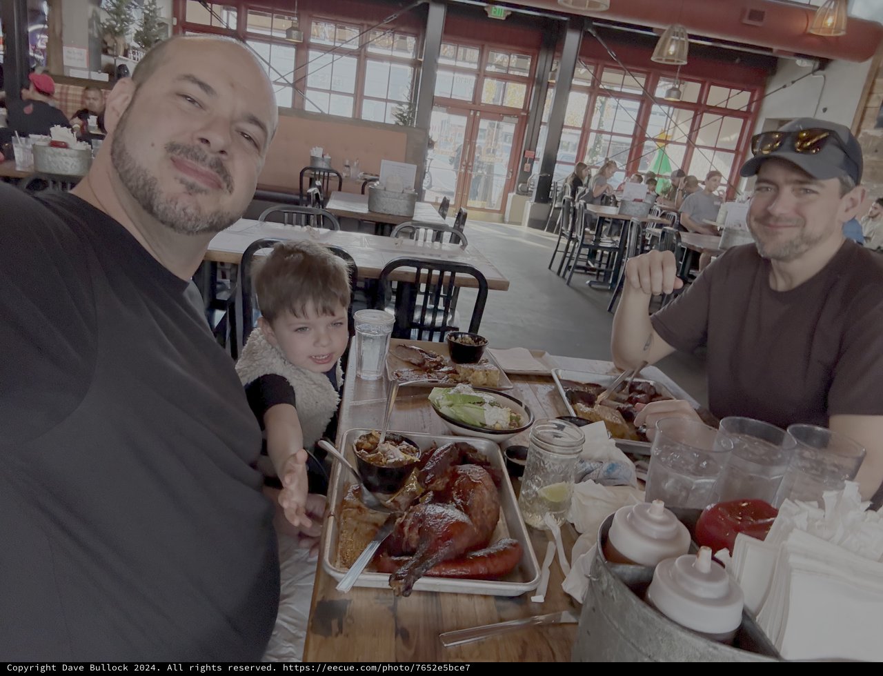 Family BBQ Meal at Restaurant