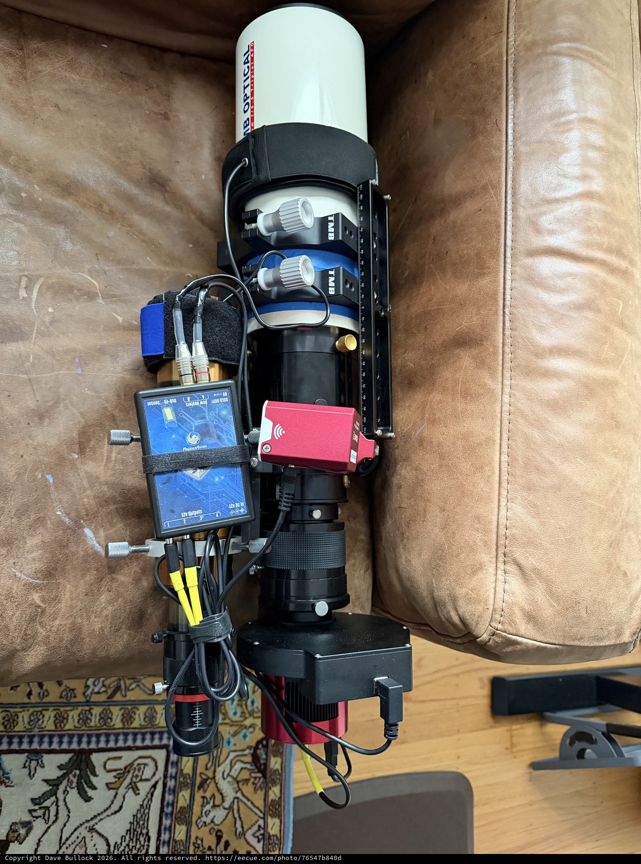 TMB Optical Telescope Rig with Astrophotography Electronics Setup