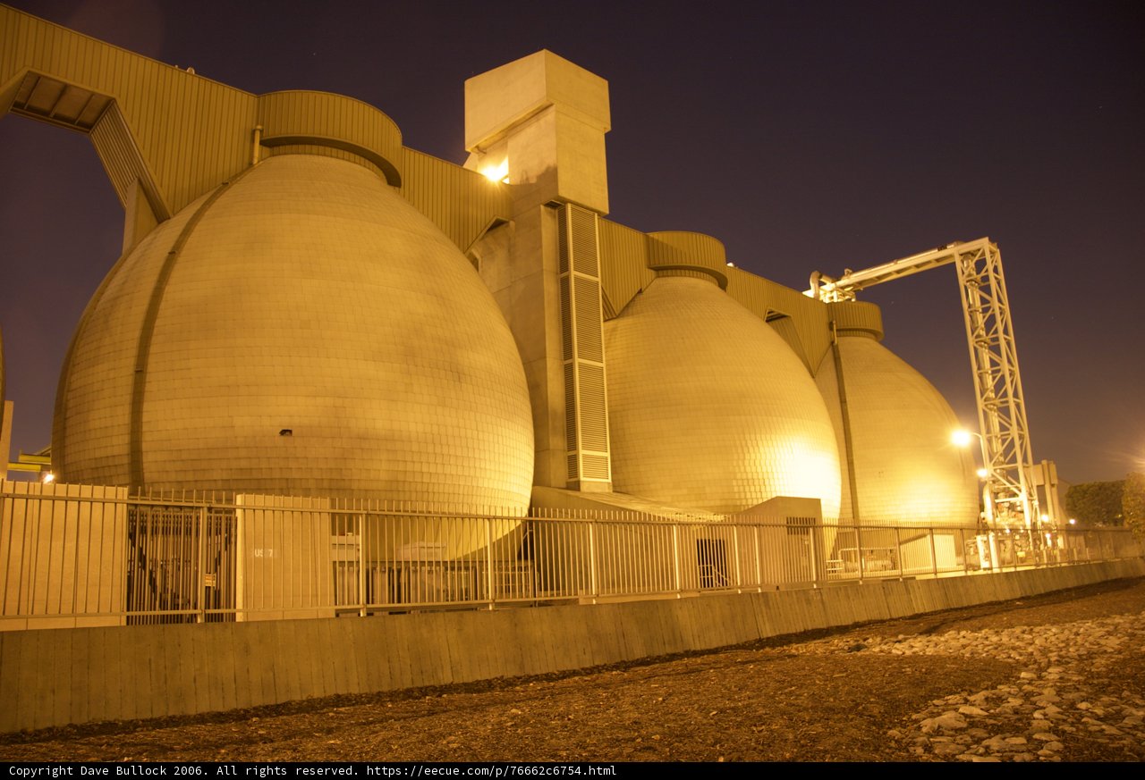 Nighttime Glow of Industrial Building