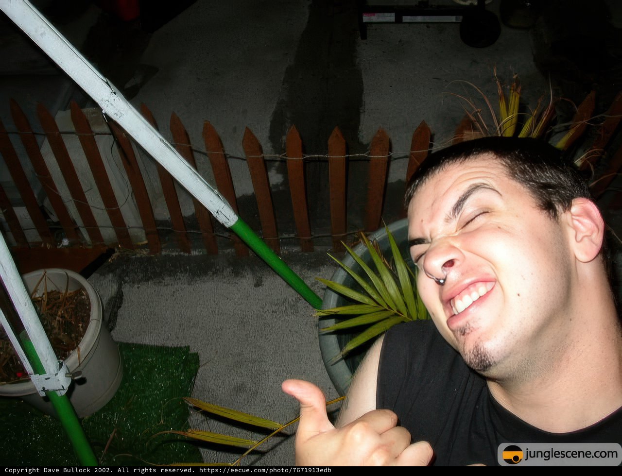 Thumbs up in the Backyard