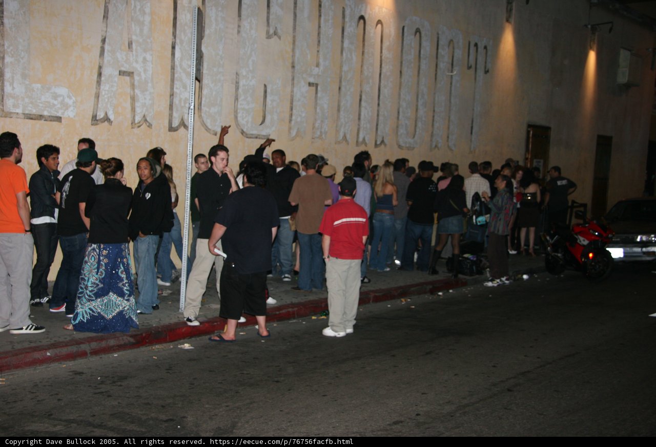 Urban Crowd Waiting in Line