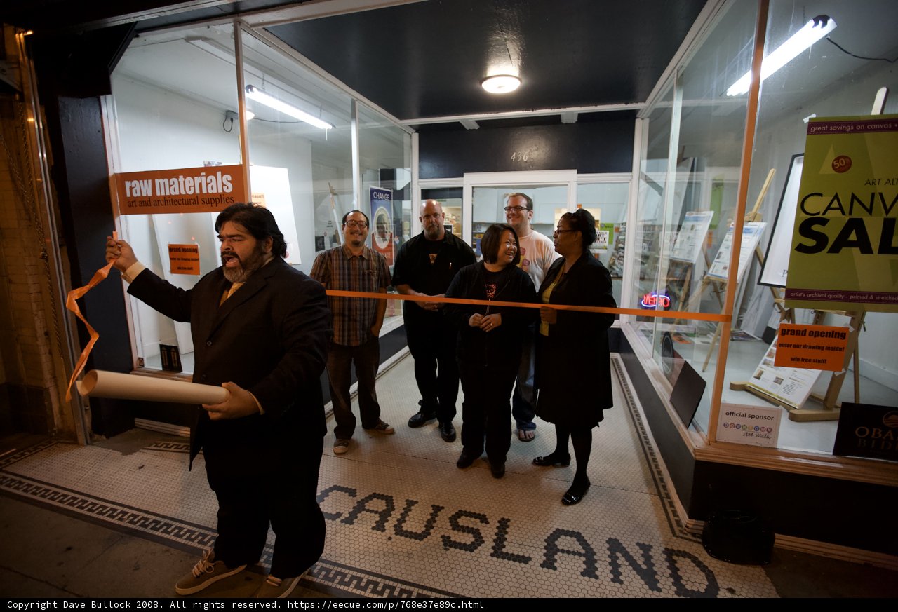 Grand opening of the new flooring store