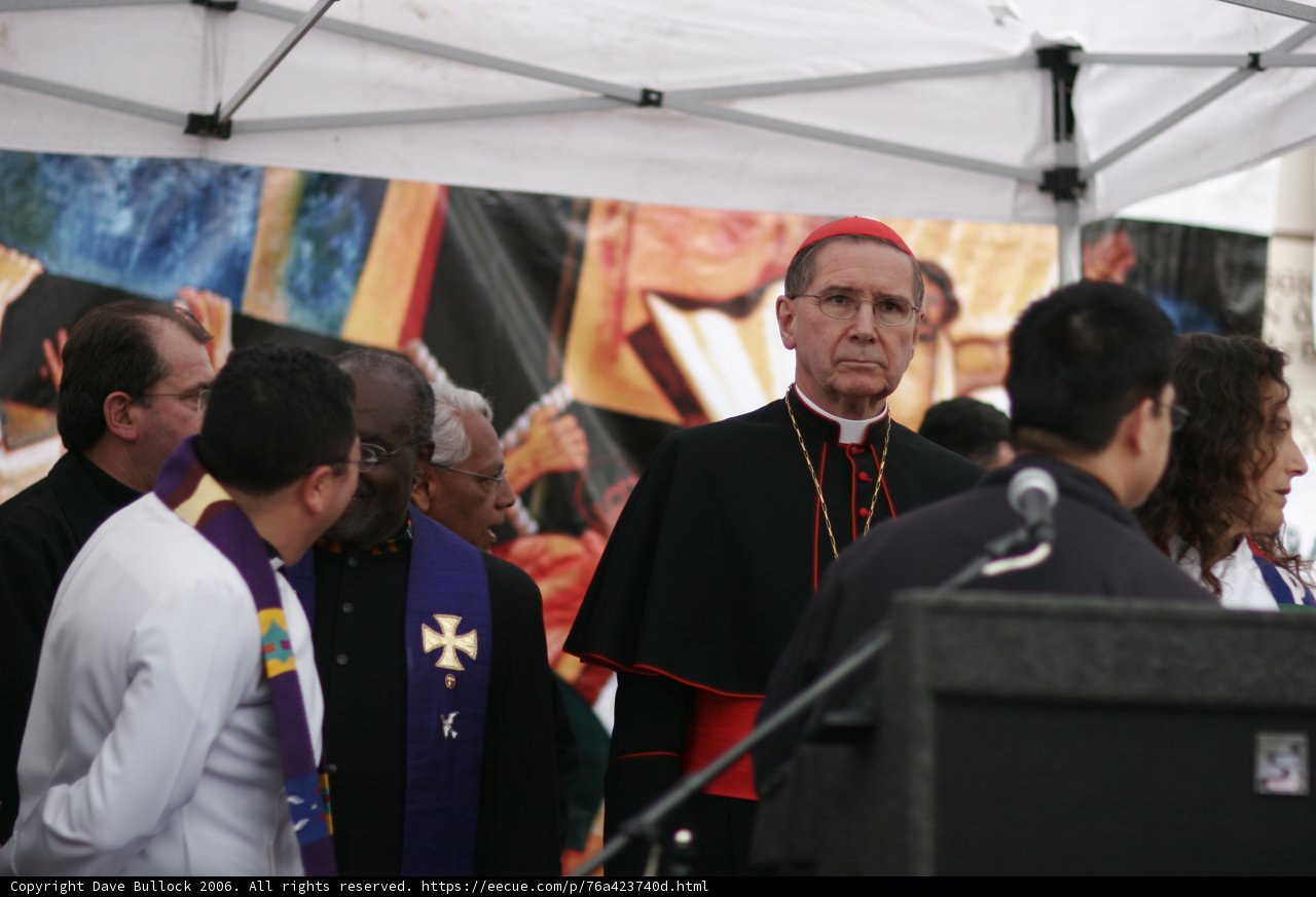 Bishop Mahony addresses an audience in 2006