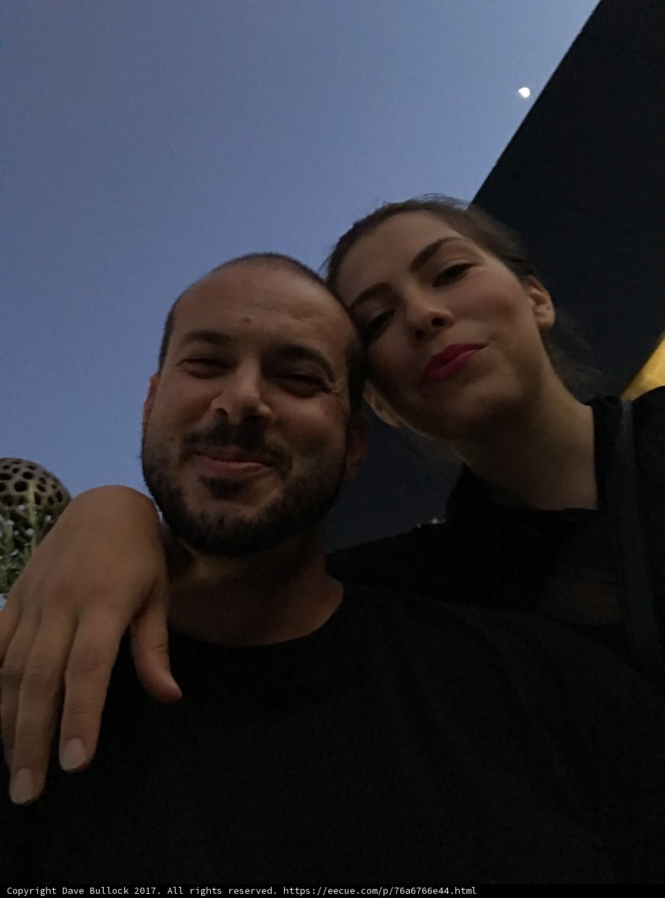 Smiling Couple in Front of a Los Angeles Building