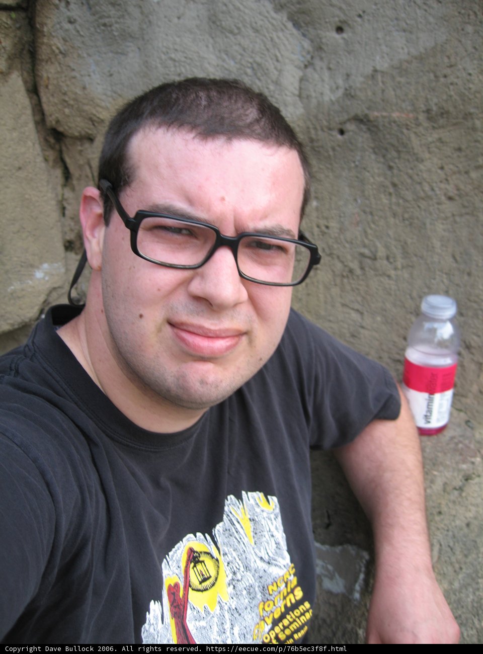 Dave B with Water Bottle and Glasses