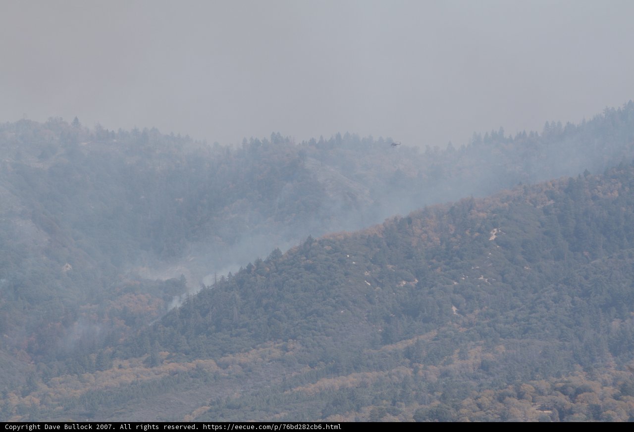 Aerial View of Wildfire Smoke