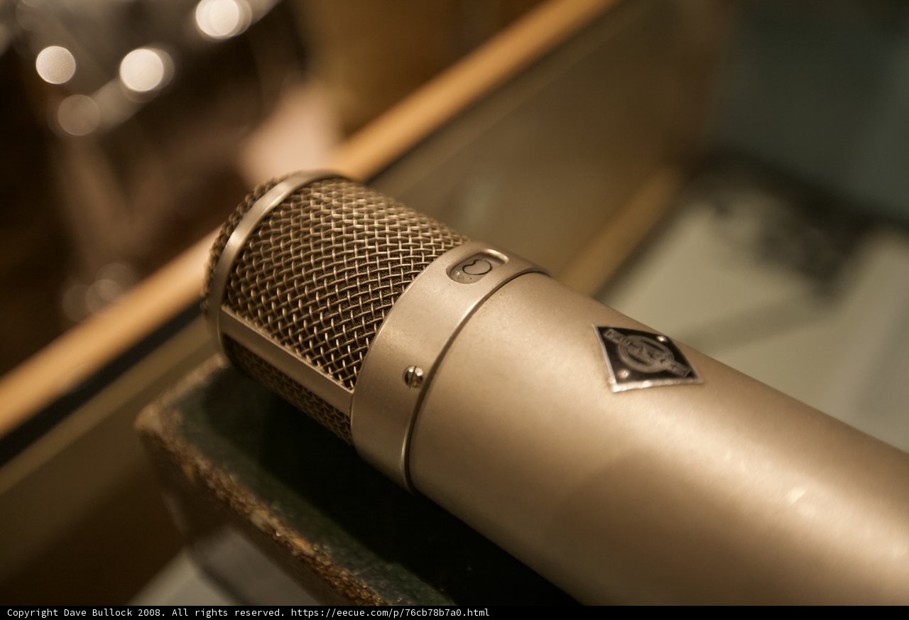 Vintage Microphone on Wooden Table