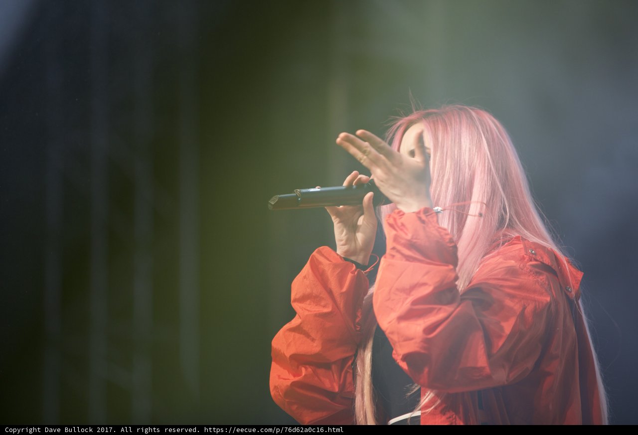 Pink-haired Performer Takes the Stage