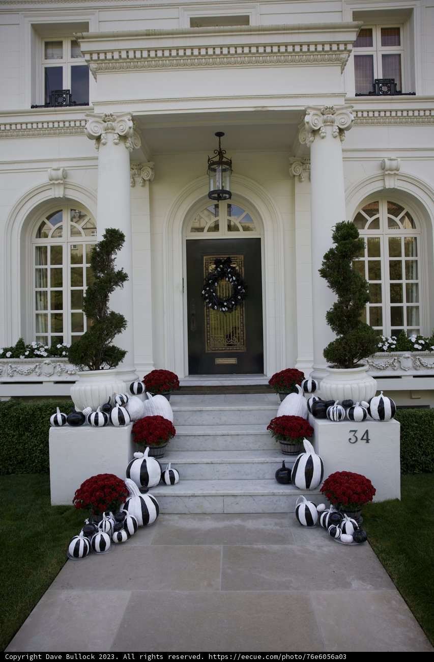 Charming White House with Festive Decor in Spooky San Francisco